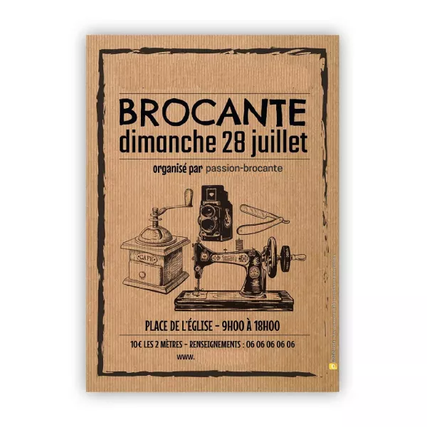 affiche brocante
