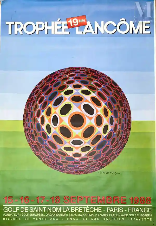 affiche trophe lancome vasarely