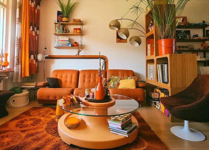 Salon dans les années 70
