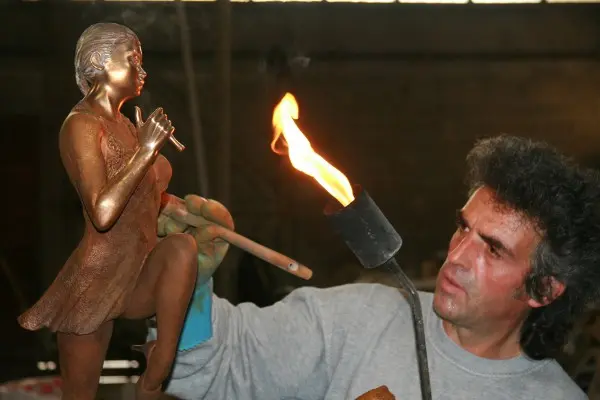 tchnique patine d'un bronze