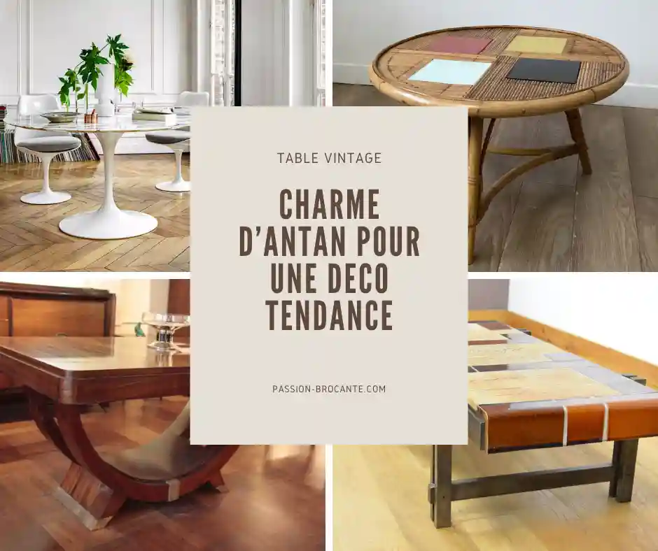 Tables basses et tables de salle a manger vintage