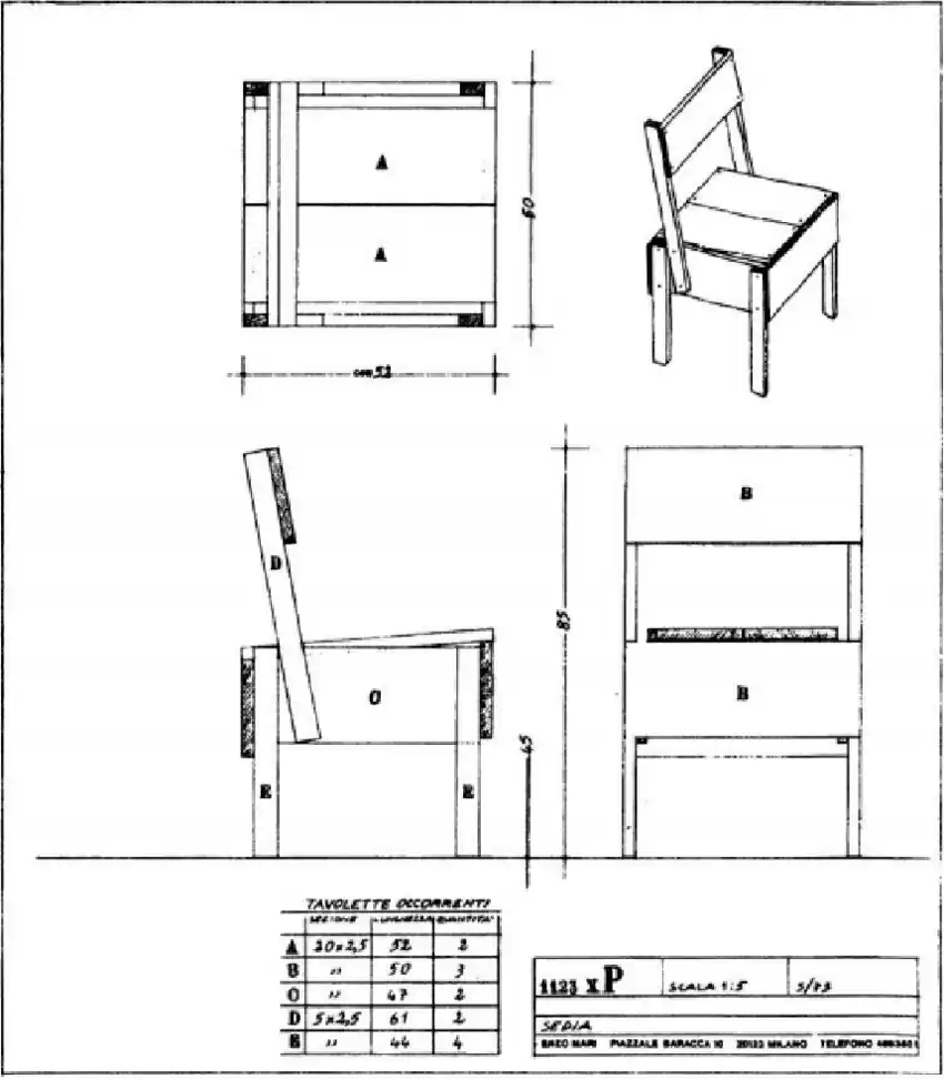 enzo mari pla chaise