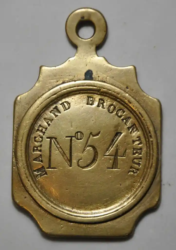 Plaque de brocanteur