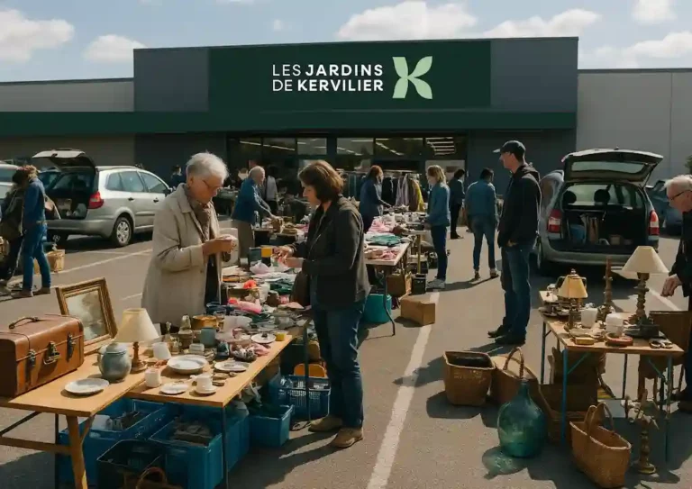 la brocante chez Les jardins de Kervilier
